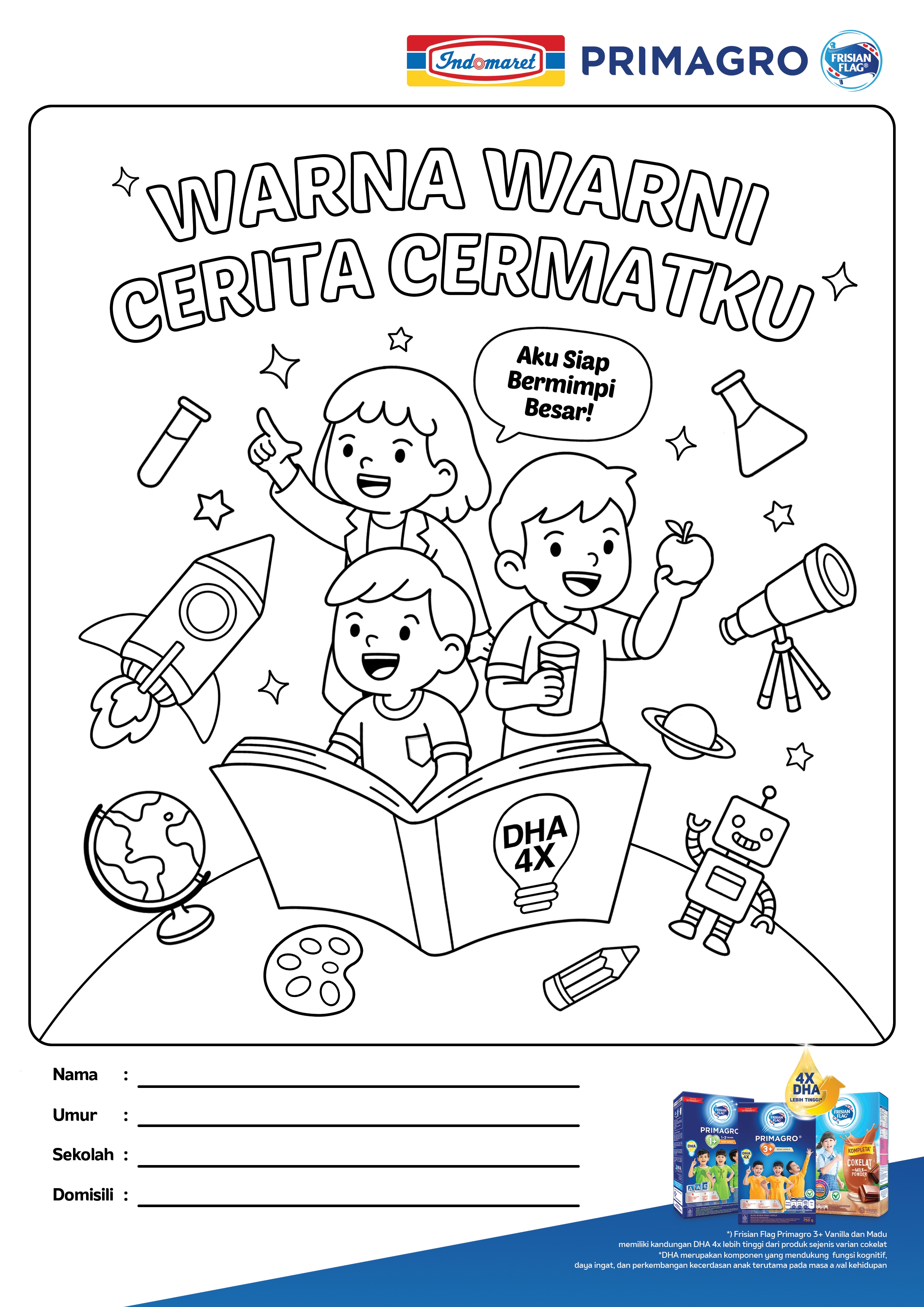 Kategori B : Kelas 1-3 SD atau usia 6-9 tahun