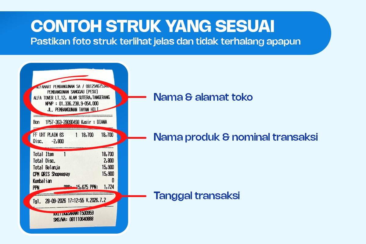 Contoh Struk Belanja