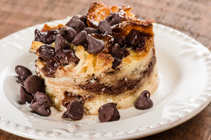 Puding Roti Tawar Cokelat