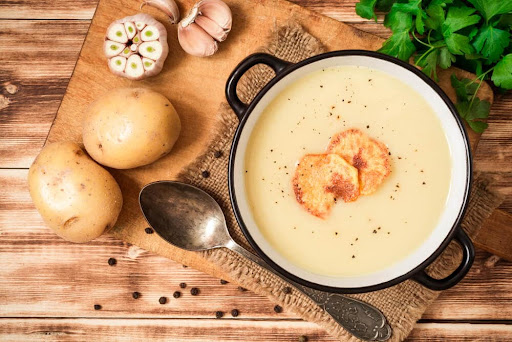 resep mpasi 6 bulan potato cream soup - ibudanbalita