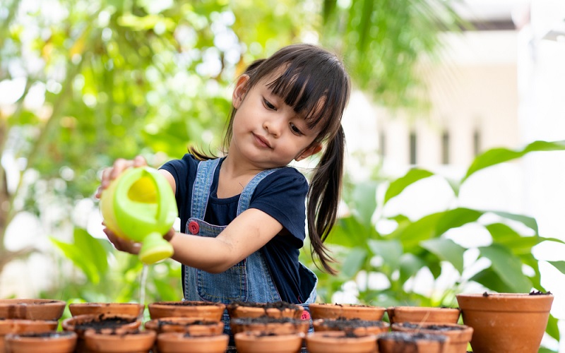 Berkebun contoh kegiatan sehari-hari di rumah