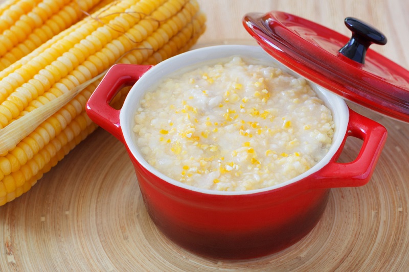 bubur jagung keju untuk MPASI 1 tahun penambah berat badan - Ibudanbalita