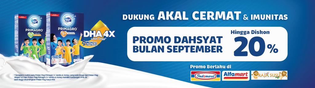 Promo Dahsyat bulan September! <br> Diskon s/d 20%!